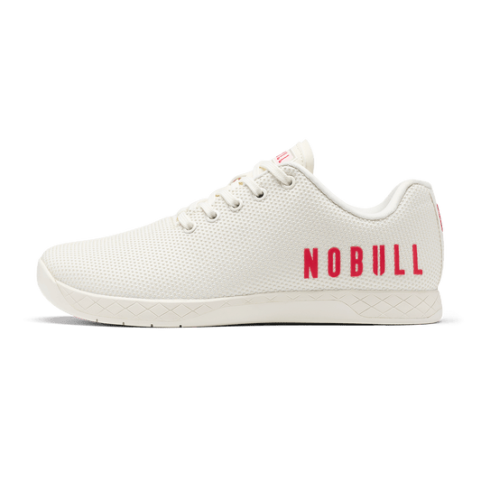 Classic White NOBULL Outwork Shoes Lateral Angle.