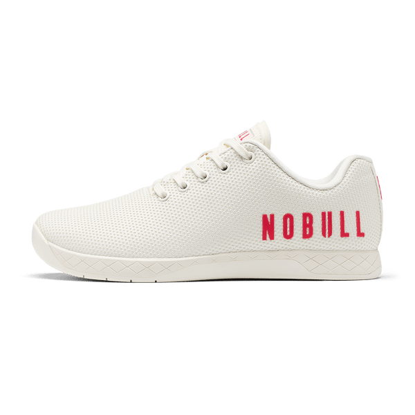 Classic White NOBULL Outwork Shoes Lateral Angle.