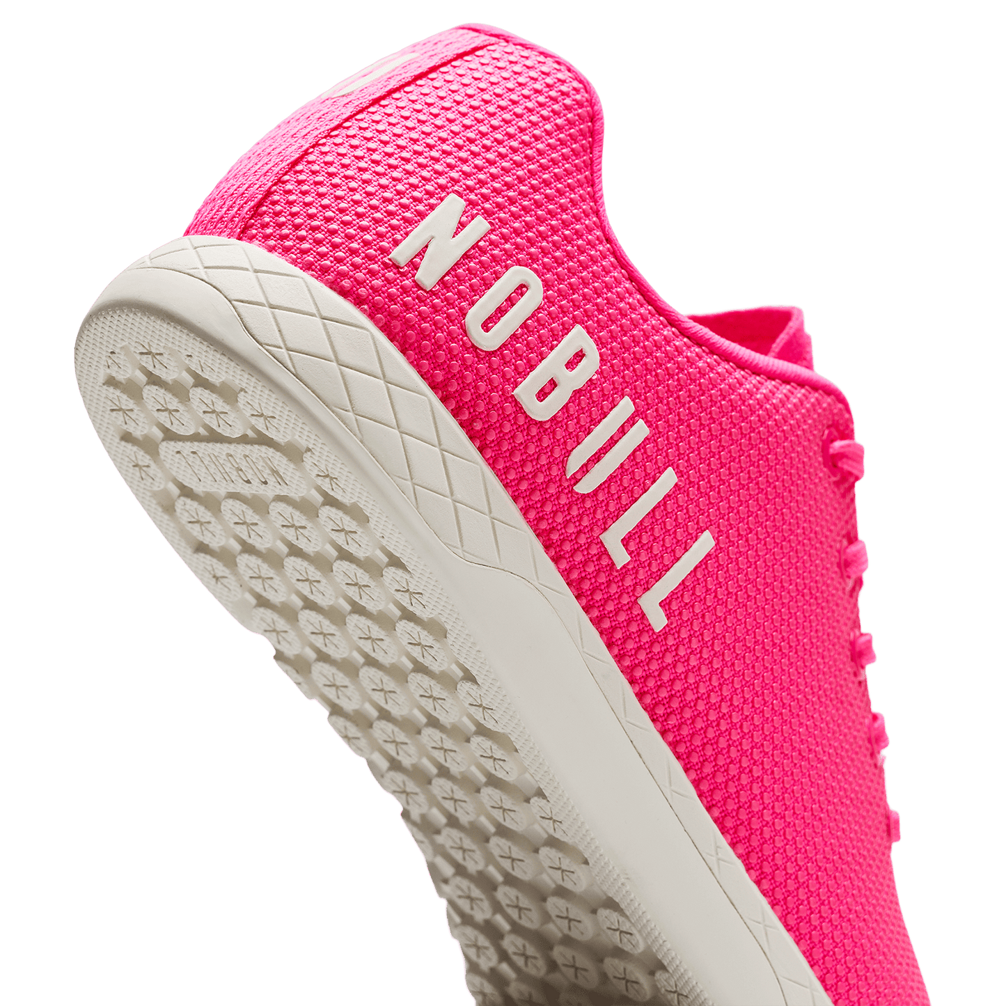 Neon Pink & Classic White Outwork Shoe Detail Angle.