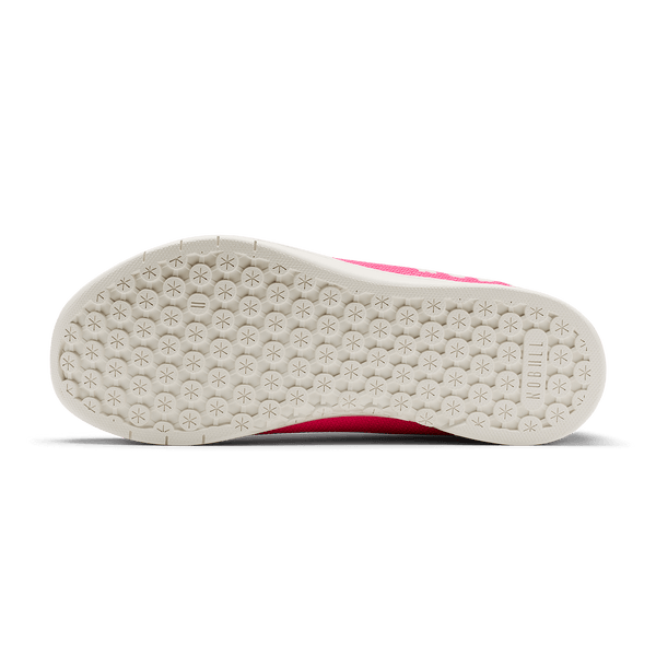 Neon Pink & Classic White Outwork Shoe Bottom Angle.