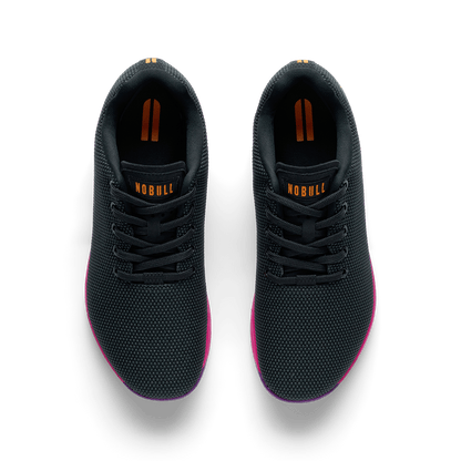 Jet Black Signal Pink Outwork Shoe Overhead Angle.