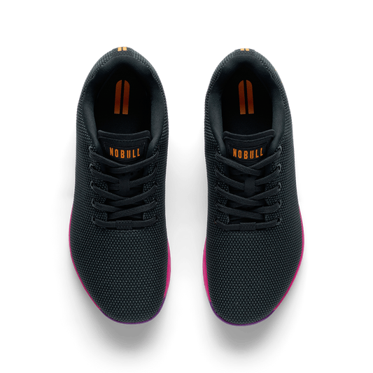 Jet Black Signal Pink Outwork Shoe Overhead Angle.