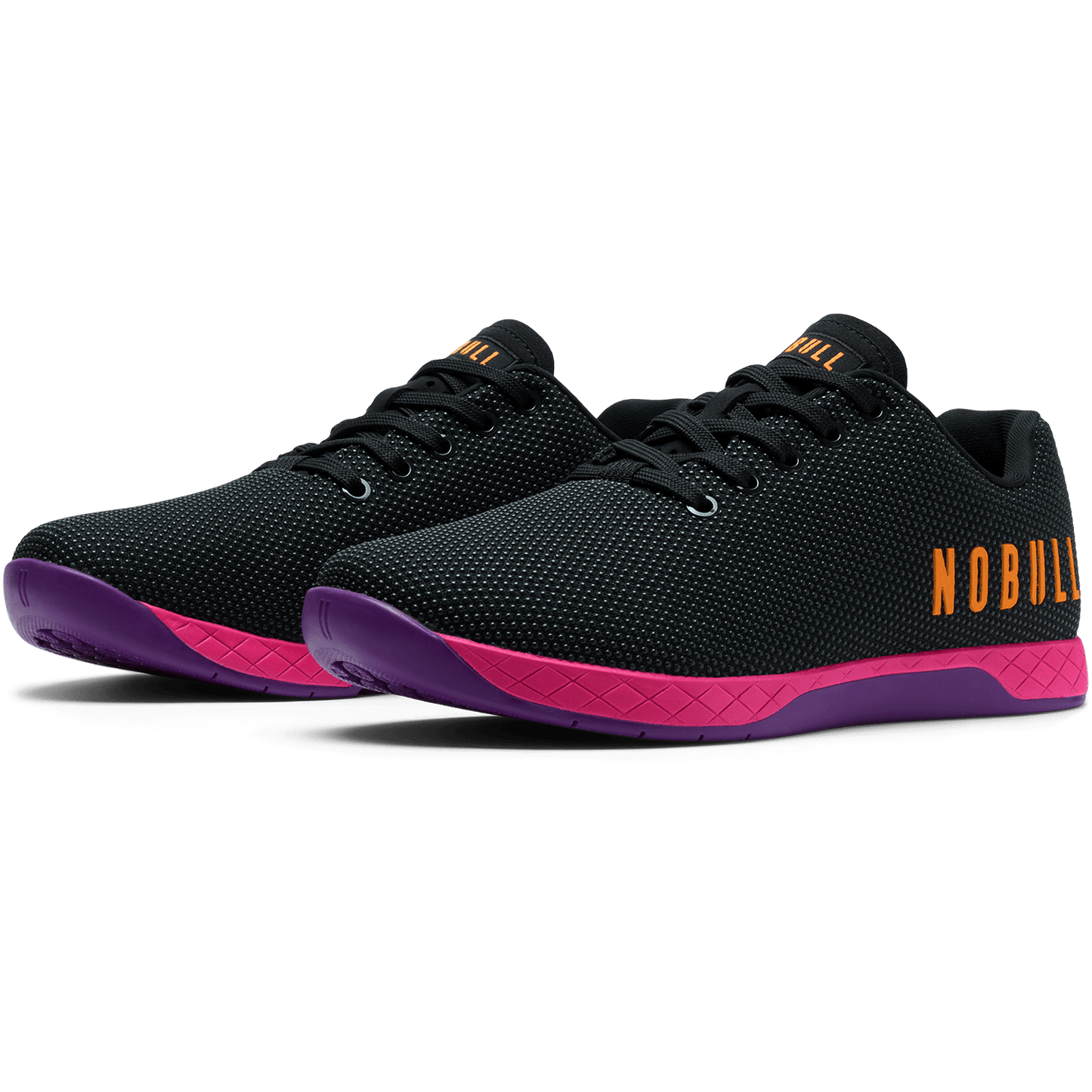 Jet Black Signal Pink Outwork Shoe Front Side Angle.