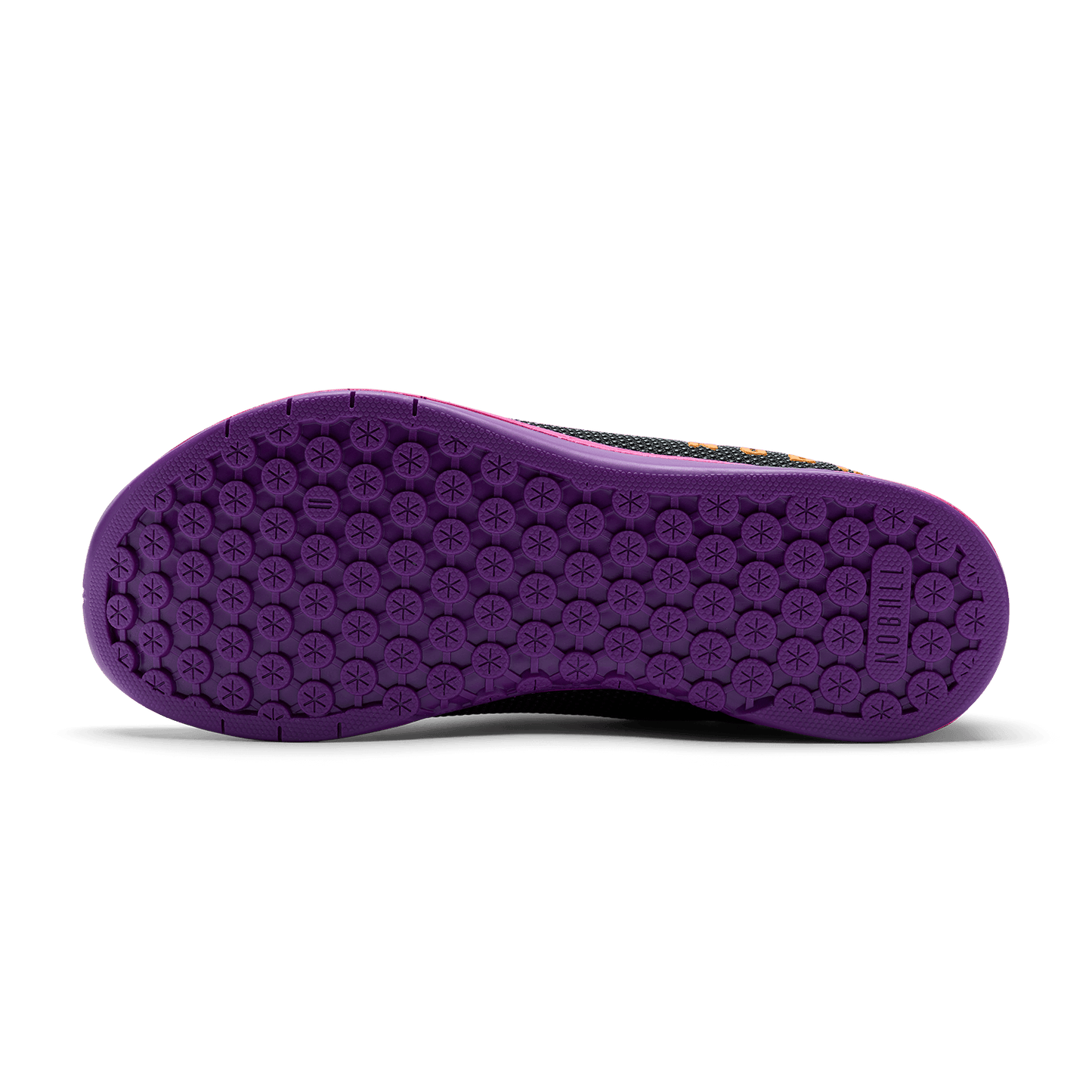 Jet Black Signal Pink Outwork Shoe Bottom Angle.