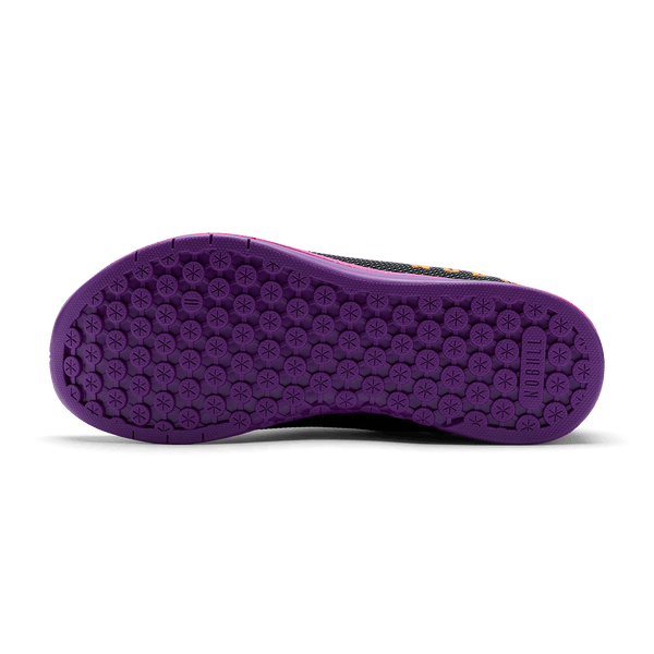 Jet Black Signal Pink Outwork Shoe Bottom Angle.