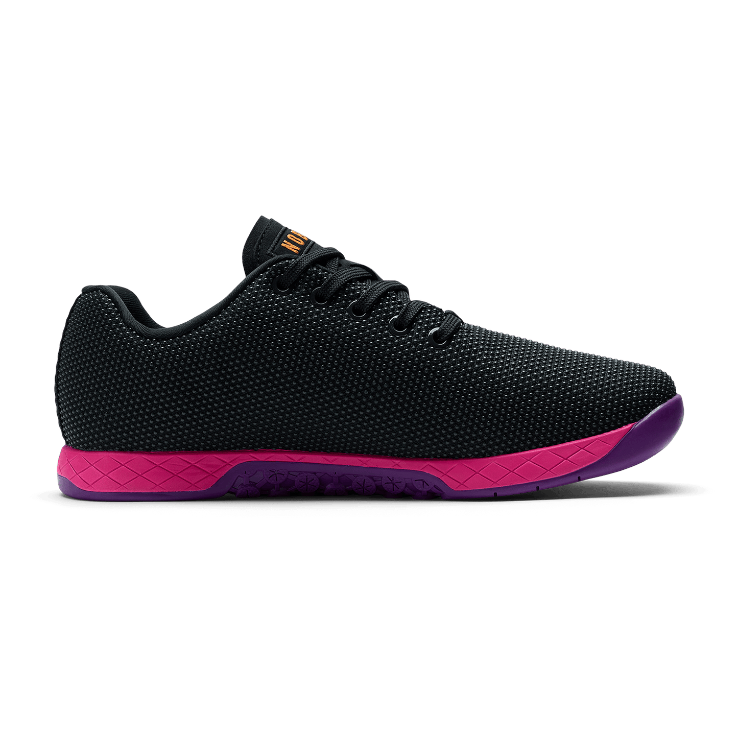 Jet Black Signal Pink Outwork Shoe Medial Side Angle.