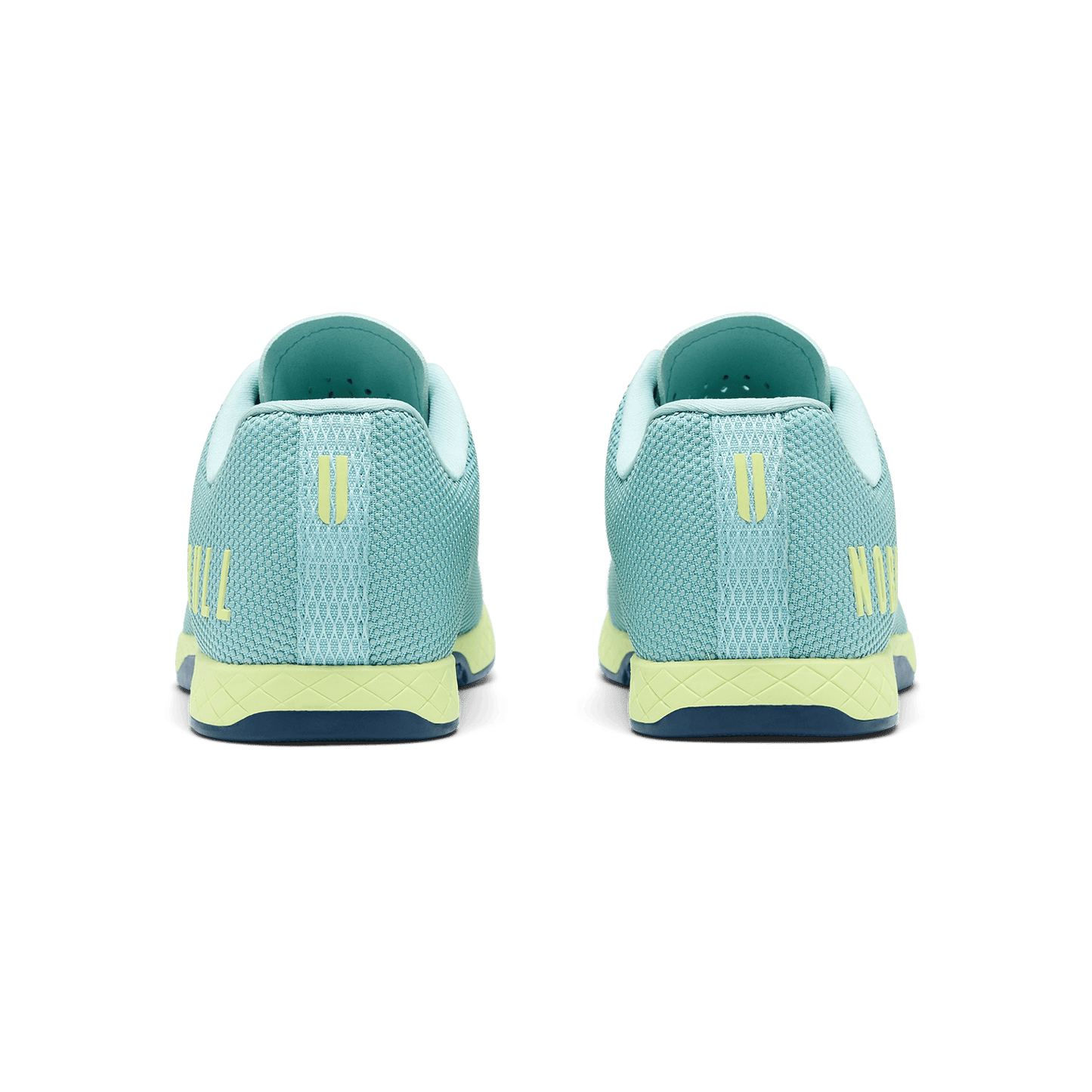 Blue Haze Pear Outwork Shoe Back Angle.