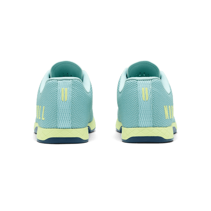 Blue Haze Pear Outwork Shoe Back Angle.