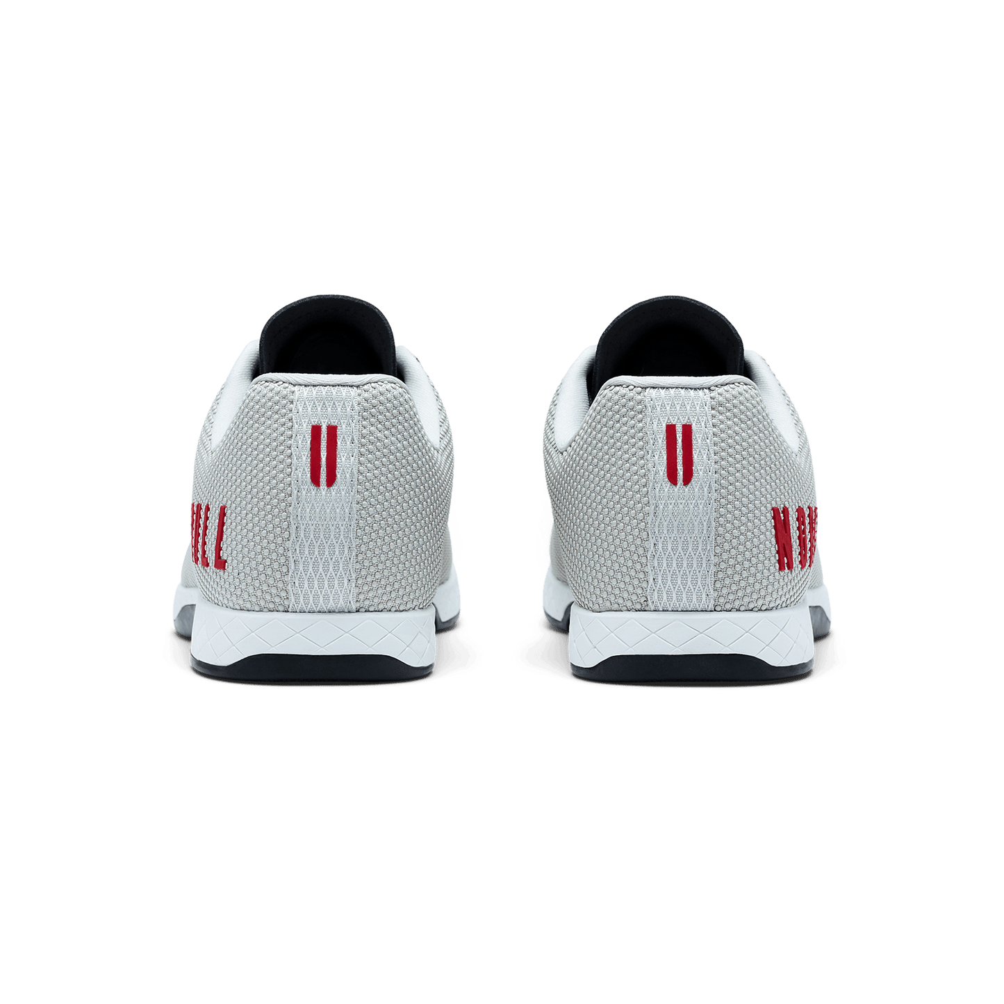Light Gray Classic White Jet Black Outwork Shoe Back Side Angle.
