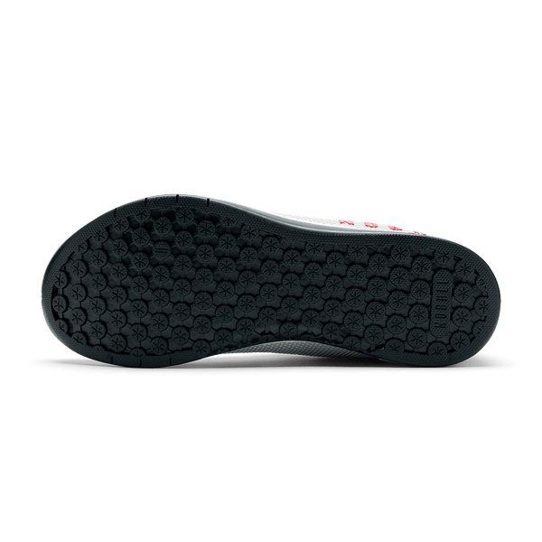 Light Gray Classic White Jet Black Outwork Shoe Bottom Angle.