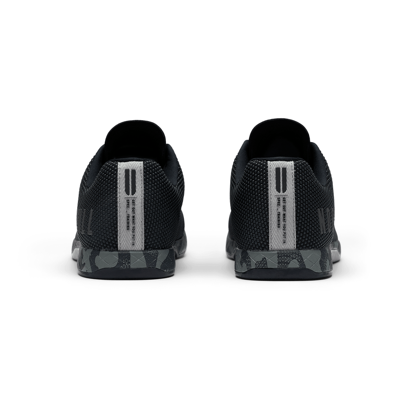 Black Jungle Camo Outwork Shoe Back Angle.