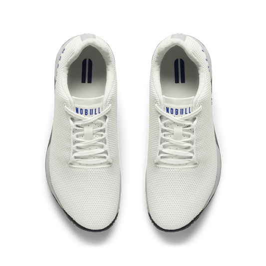 Classic White Light Gray Outwork Edge Shoe Overhead Angle.
