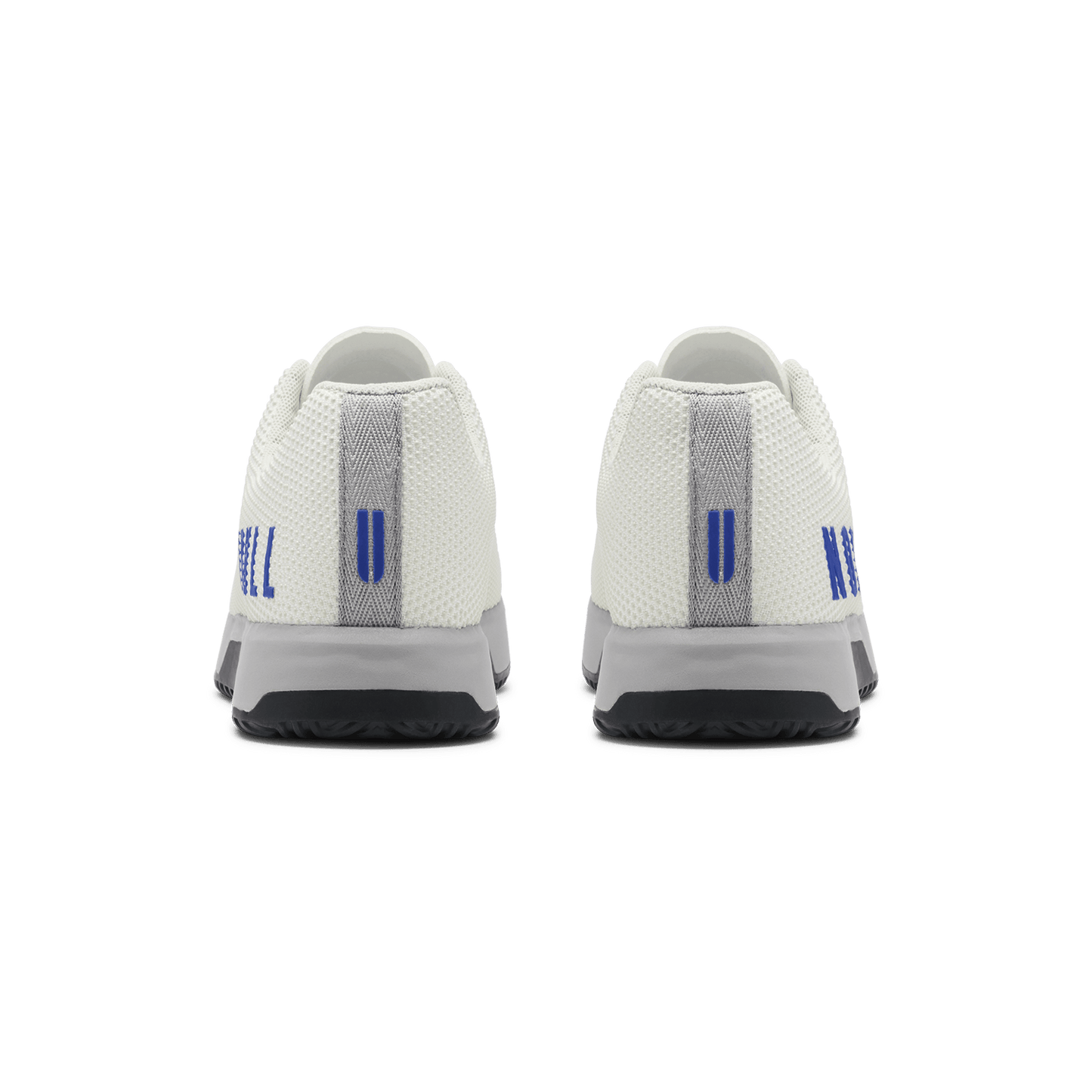 Classic White Light Gray Outwork Edge Shoe Back Angle.