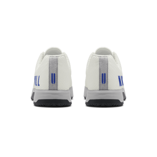 Classic White Light Gray Outwork Edge Shoe Back Angle.