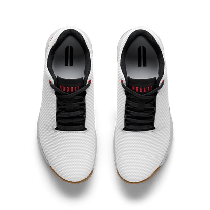 Classic White Light Gray Gum Outwork Edge Shoe Overhead Angle.