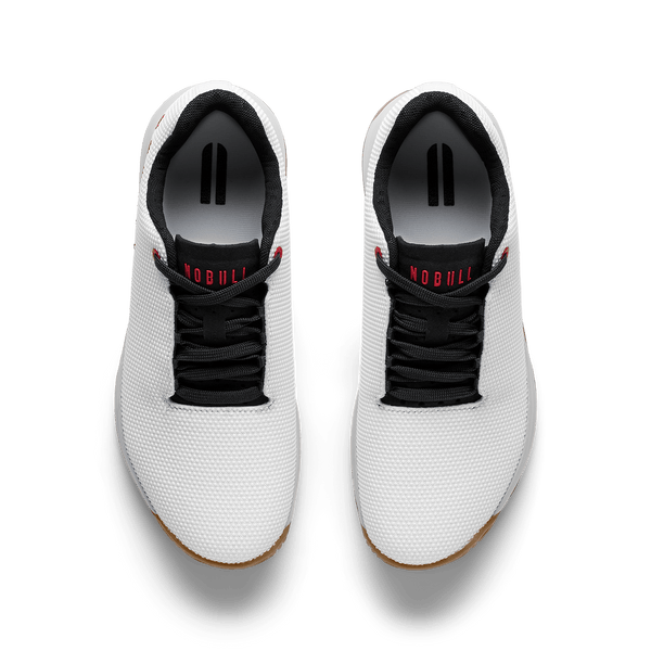 Classic White Light Gray Gum Outwork Edge Shoe Overhead Angle.