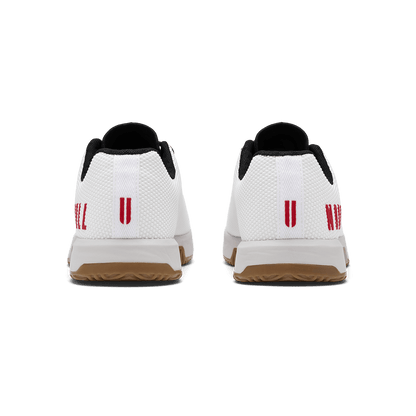 Classic White Light Gray Gum Outwork Edge Shoe Back Angle.