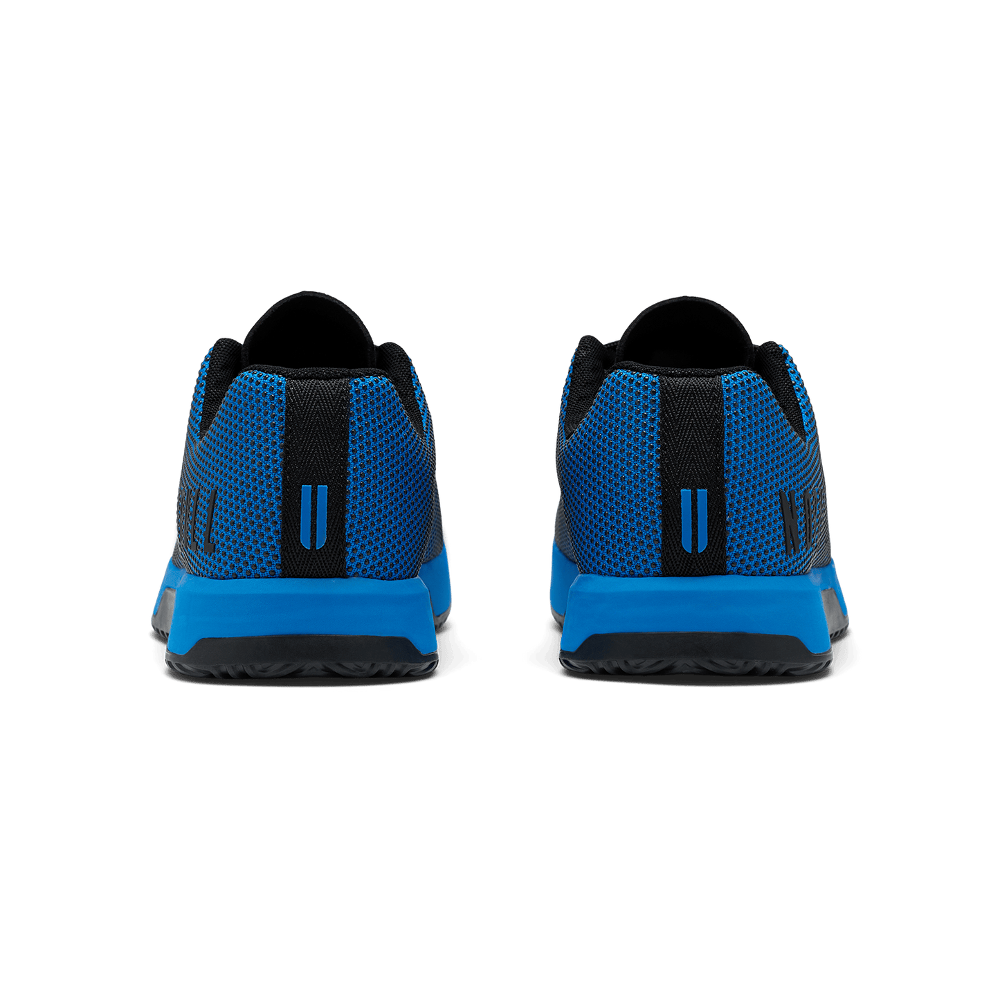 Electric Blue Outwork Edge Shoe Back Angle.