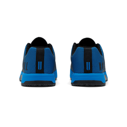 Electric Blue Outwork Edge Shoe Back Angle.