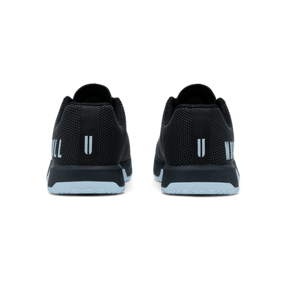 Jet Black Ice Water Outwork Edge Shoe Back Angle.