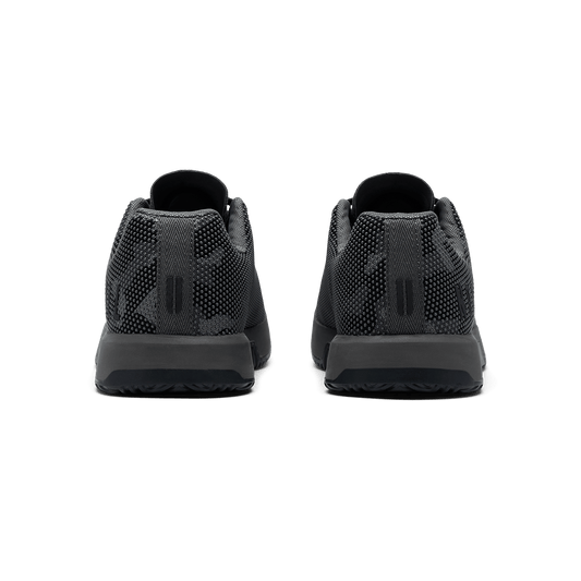 Gray Jungle Camo Outwork Edge Shoe Back Angle.
