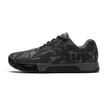 Gray Jungle Camo Outwork Edge Shoe Side Angle.