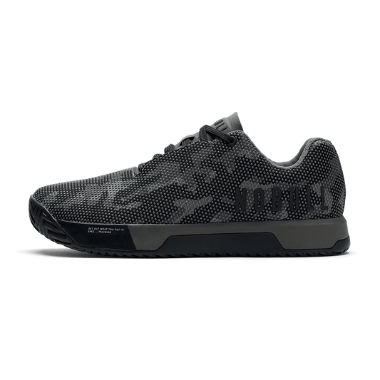 Gray Jungle Camo Outwork Edge Shoe Side Angle.