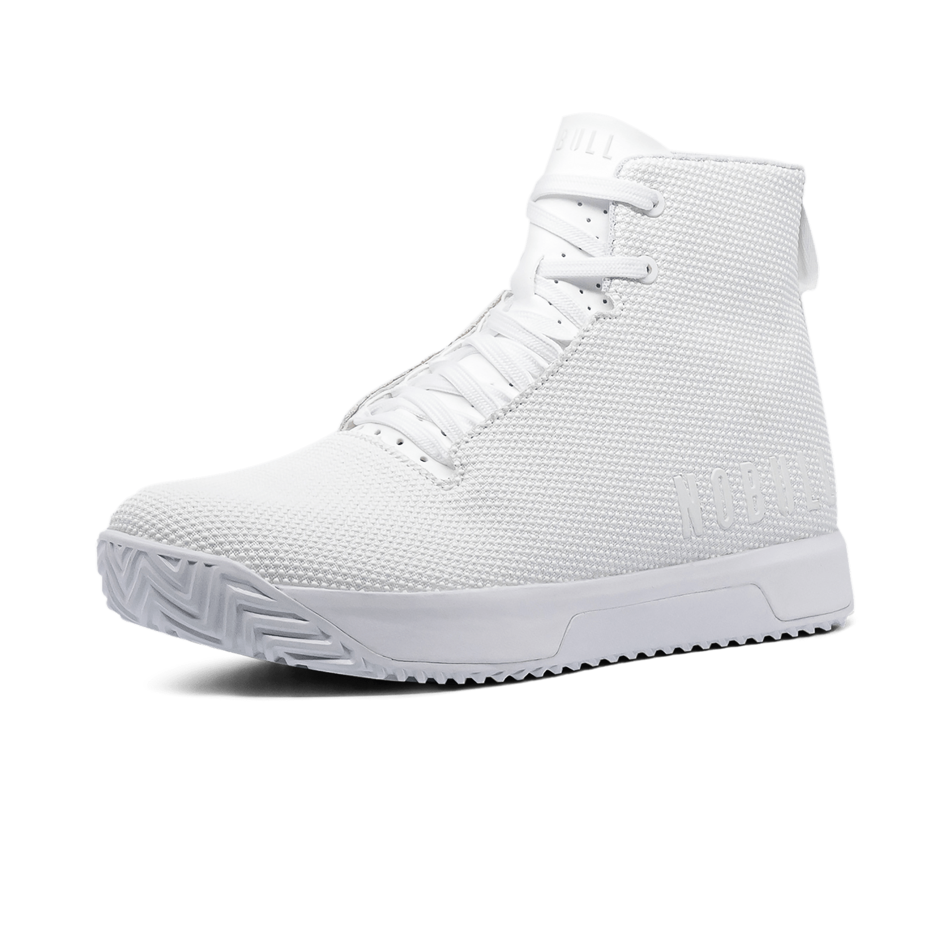 Men's White Outwork Edge High-Top Shoes | NOBULL