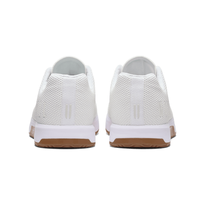 White Gum Outwork Edge Shoe Back Angle.