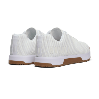 White Gum Outwork Edge Shoe Back Side Angle.