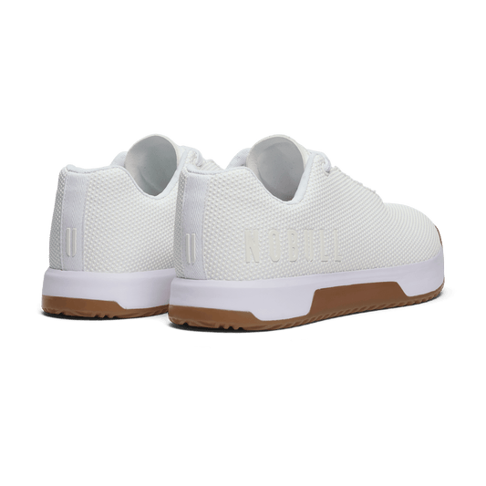 White Gum Outwork Edge Shoe Back Side Angle.