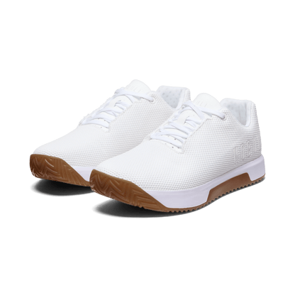 White Gum Outwork Edge Shoe Front Side Angle.