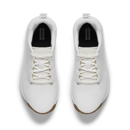 Classic White Gum Outwork Flex Shoe Above Angle.
