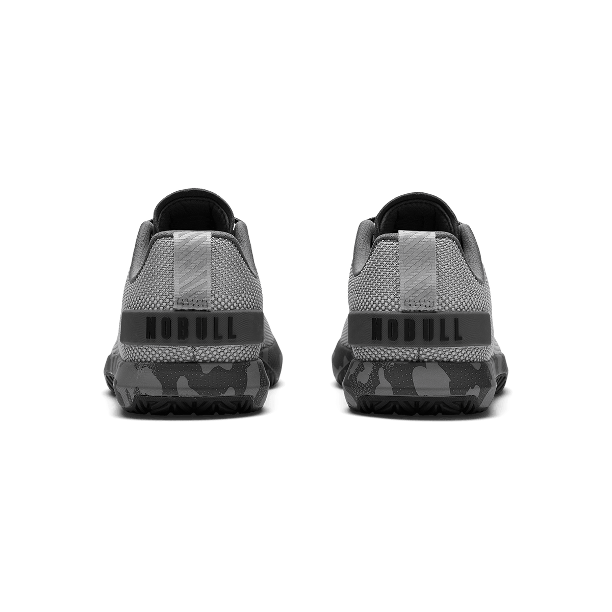 Gray Jungle Camo Outwork Flex Shoe Back Angle.