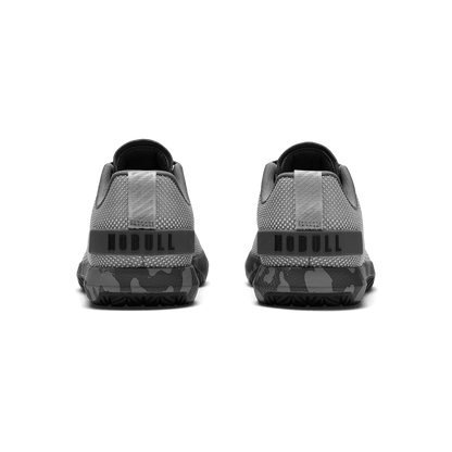 Gray Jungle Camo Outwork Flex Shoe Back Angle.