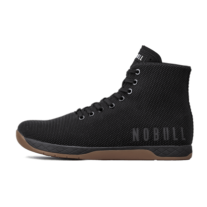 Black Gum Outwork High-Top Shoes Side Angle.