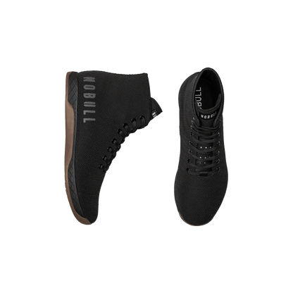 Black Gum Outwork High-Top Shoes Above Angle.