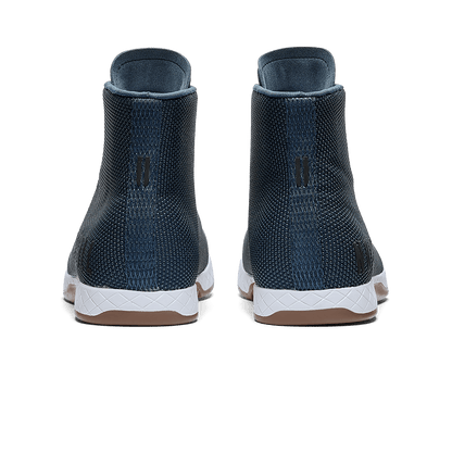 Denim Outwork High-Top Shoes Back Angle.