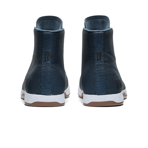 Denim Outwork High-Top Shoes Back Angle.