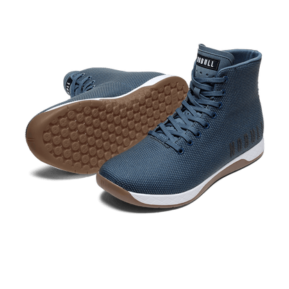 Denim Outwork High-Top Shoes Angled.