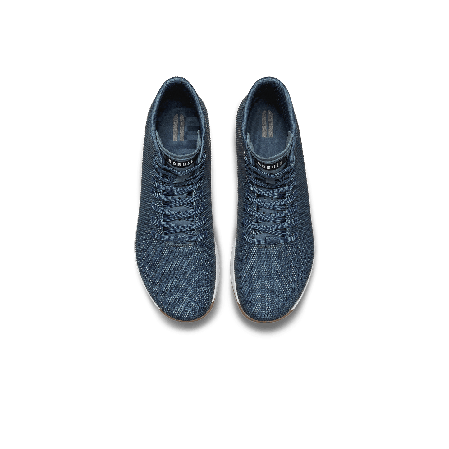 Denim Outwork High-Top Shoes Above Angle.