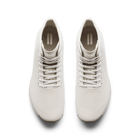 Light Grey Outwork High-Top Shoe Overhead Angle.