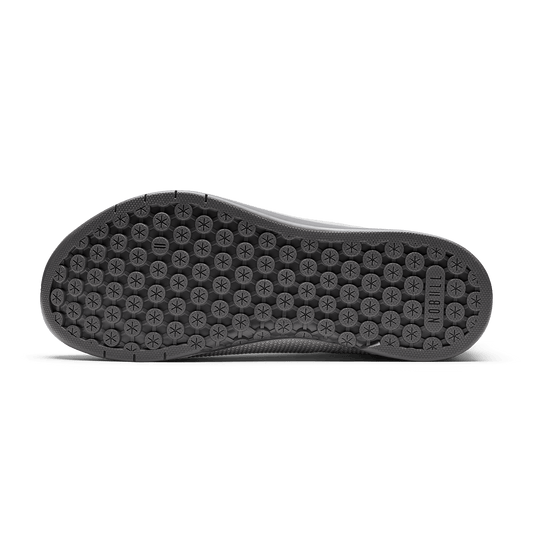 Light Grey Outwork High-Top Shoe Bottom Angle.