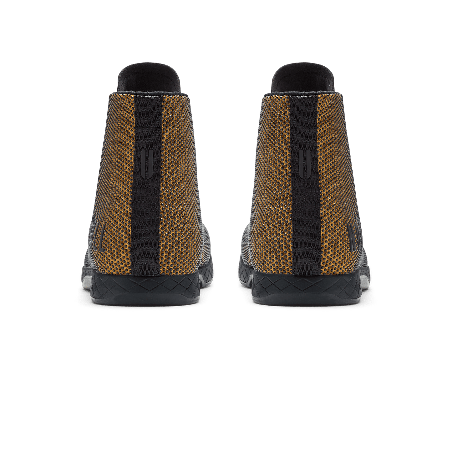 Dark Tan Jet Black Outwork High-Top Back Angle.