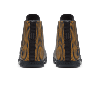 Dark Tan Jet Black Outwork High-Top Back Angle.