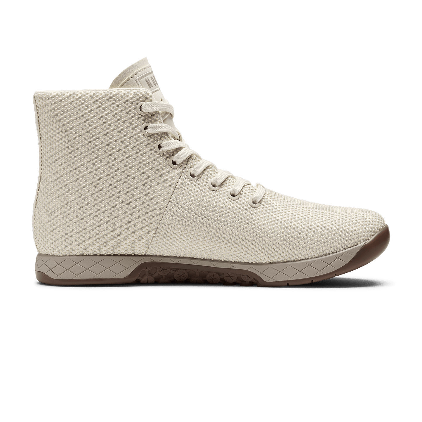 Feather Gum Outwork High-Top Shoe Medial Angle.