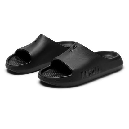 Jet Black Recharge Slide Front Side Angle.