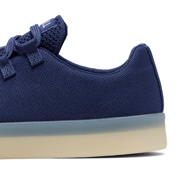 Indigo Recs Canvas Shoe Detail Angle.