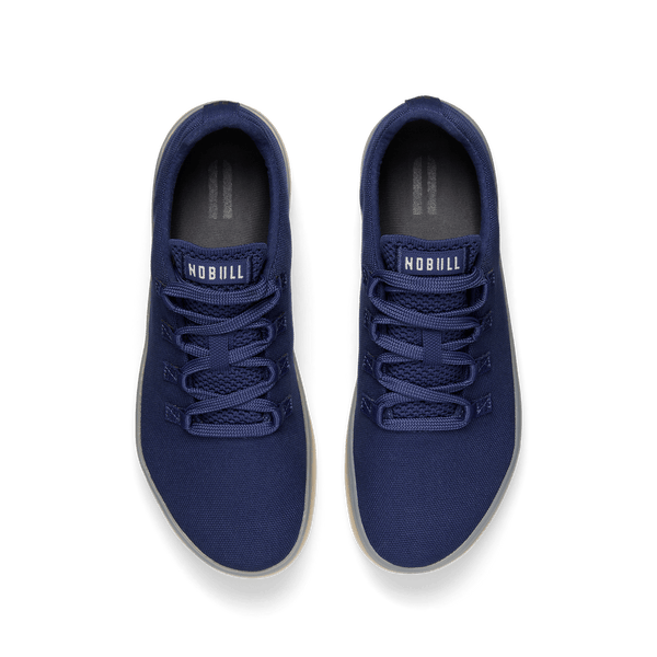 Indigo Recs Canvas Shoe Above Angle.