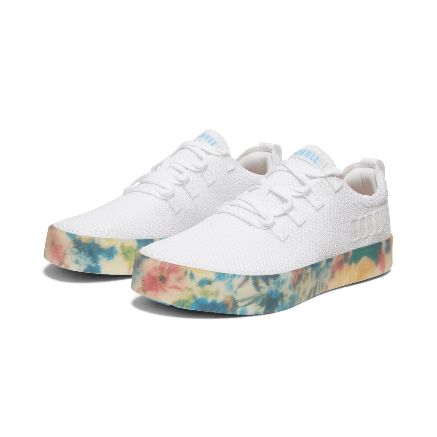 White Take Your Flowers Recs Knit Shoe Front Side Angle